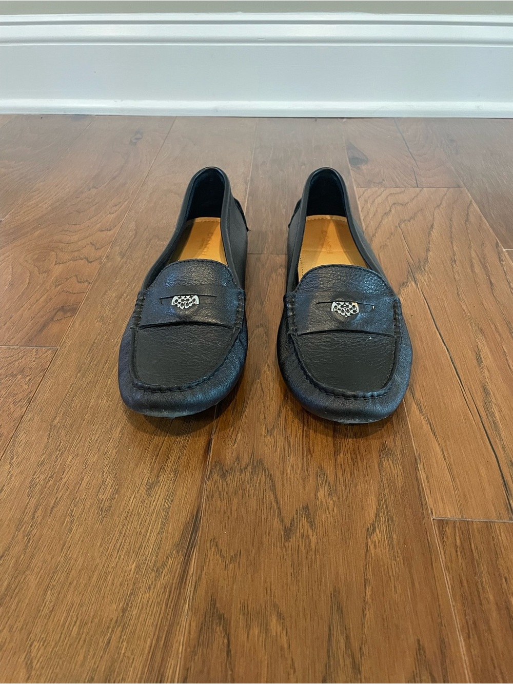 Coach Black Leather Nicola Loafers